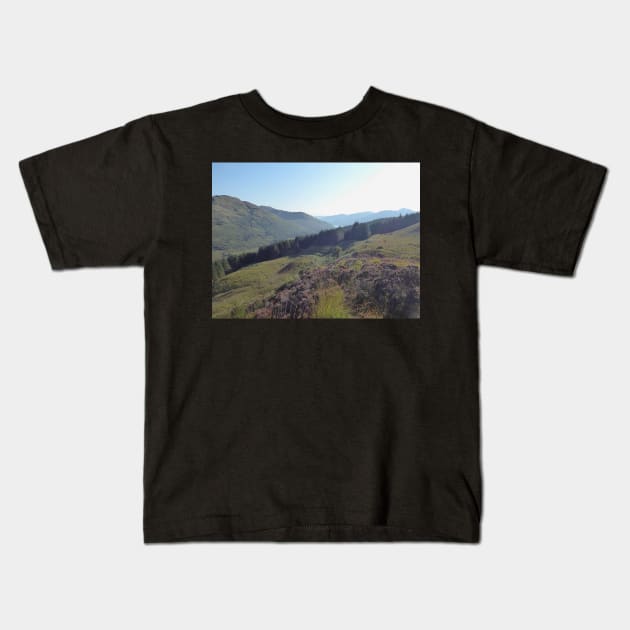 View Towards the Arrochar Alps Kids T-Shirt by BethsdaleArt